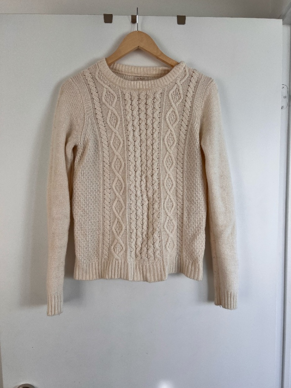 J. Crew Merino-Blend Cable Knit Sweater